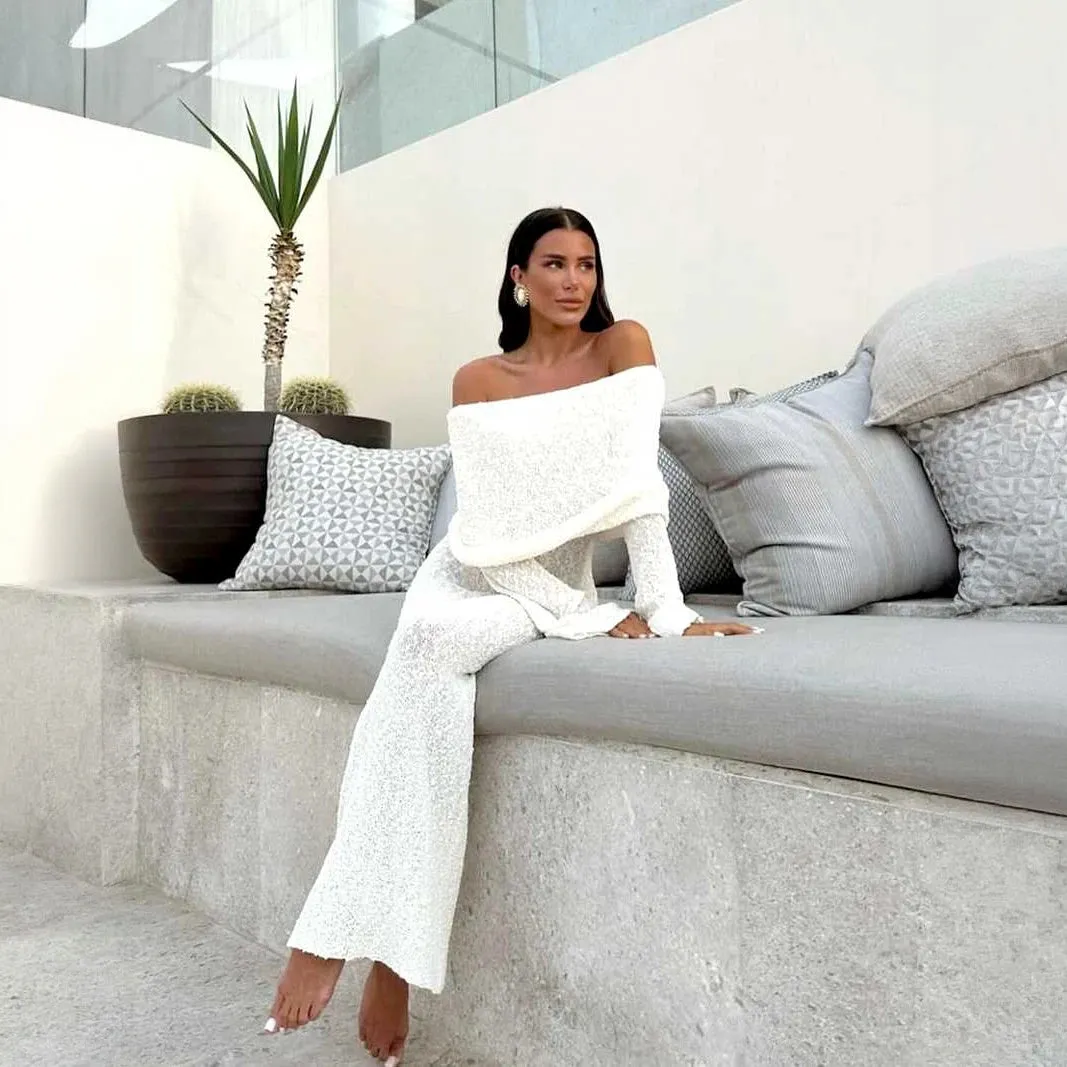 Shimmering Off-Shoulder Occasion Dress