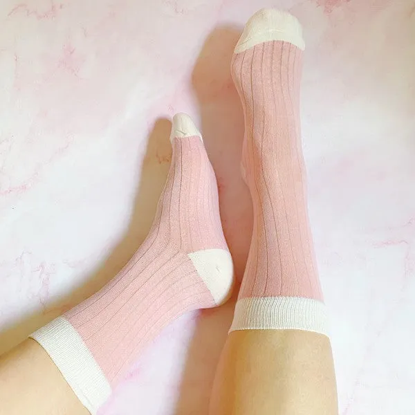 Silky Jacquard Socks – 2 Pair Set of Lightweight Luxe Trouser Socks