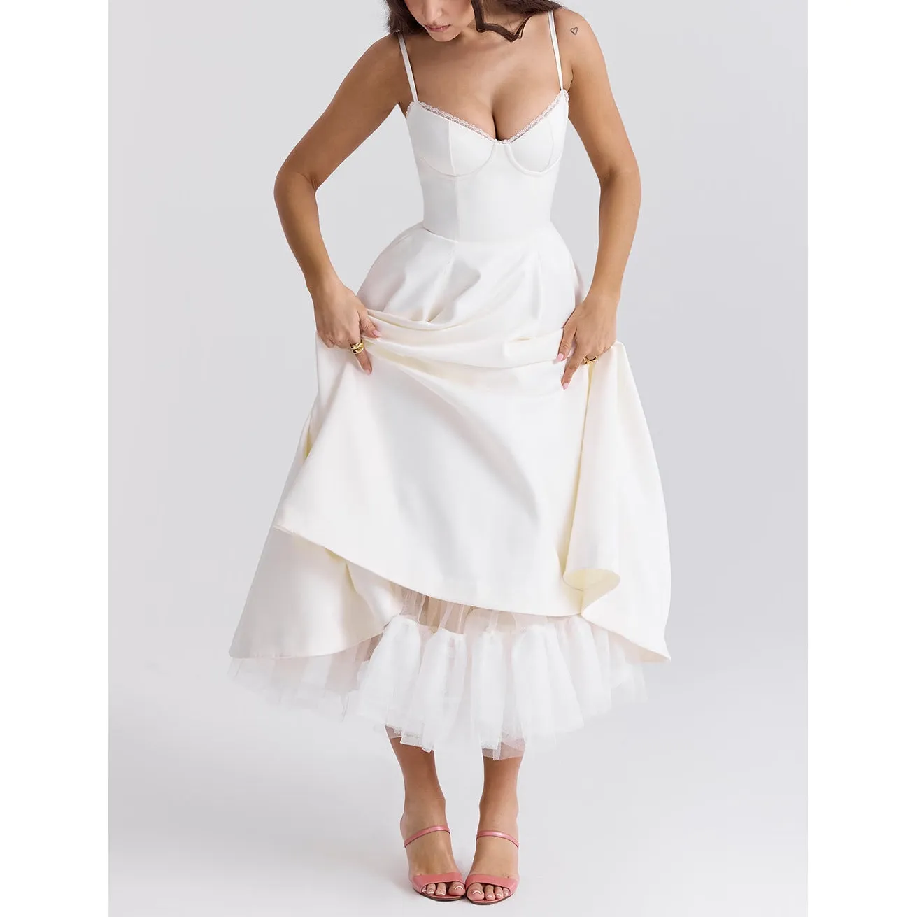 Sleeveless Spaghetti Vestidos for Party