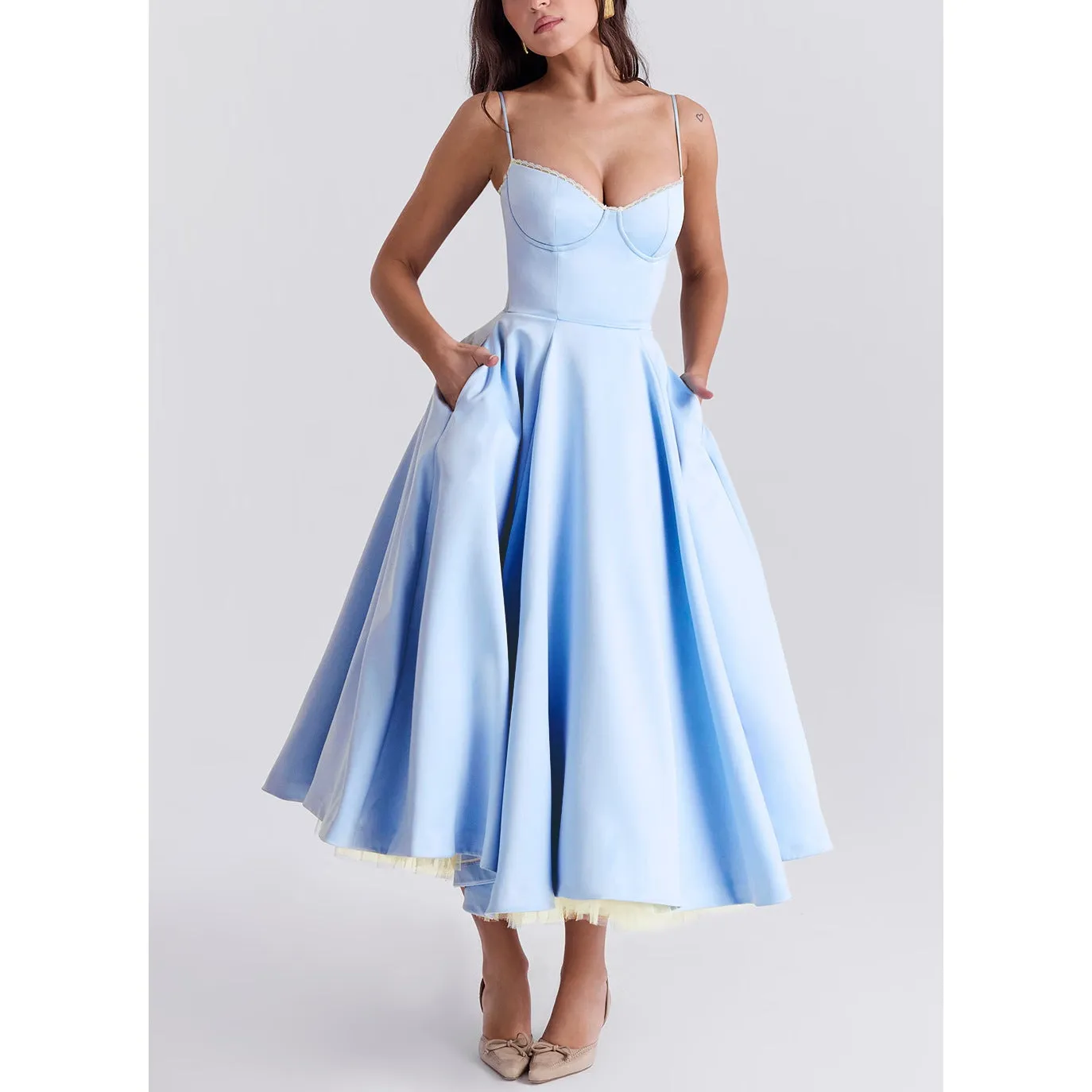 Sleeveless Spaghetti Vestidos for Party