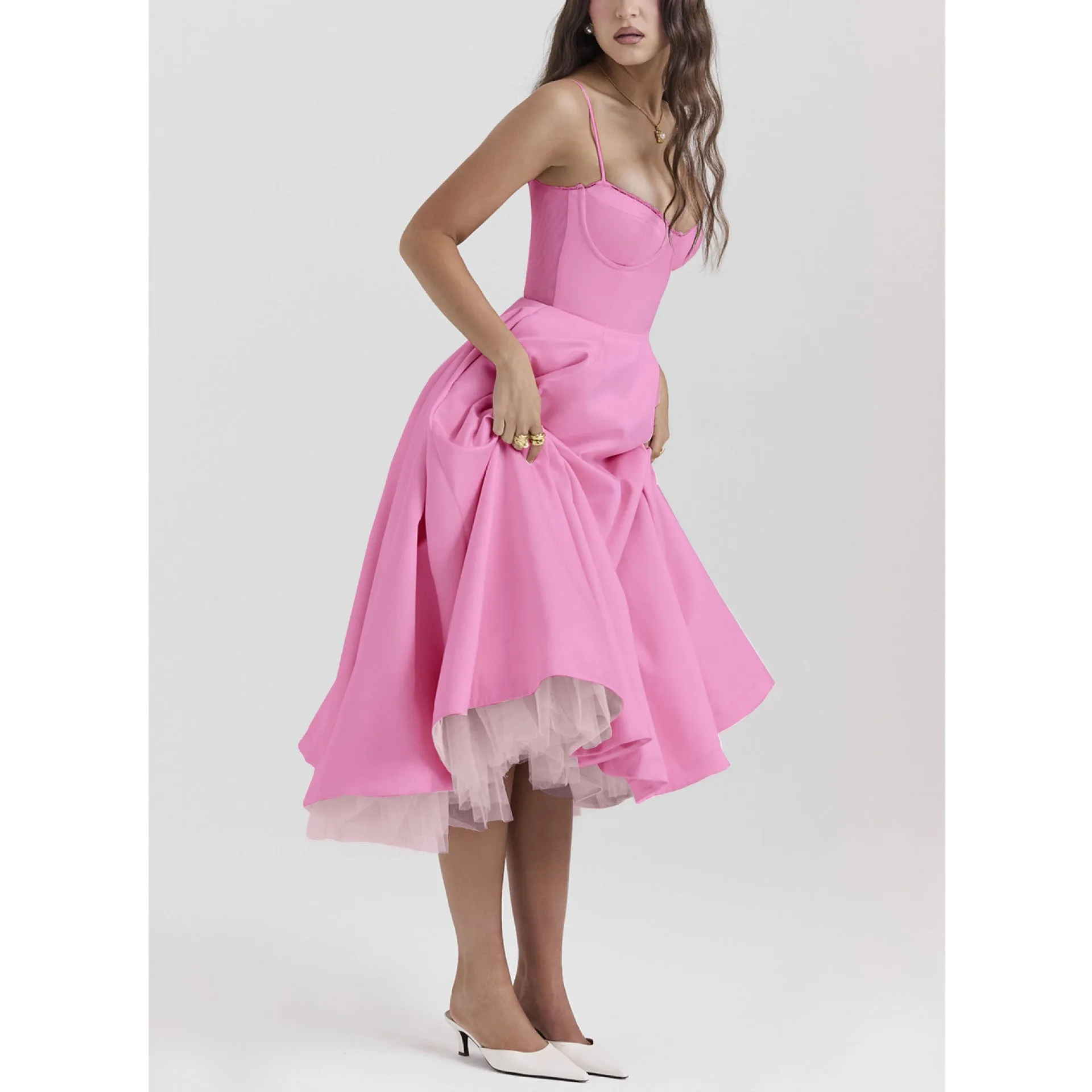 Sleeveless Spaghetti Vestidos for Party