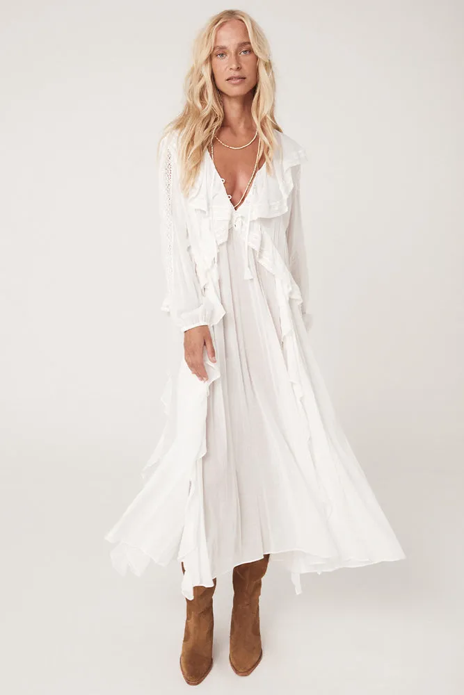 SPELL Fleur Lace Gown - White SzS
