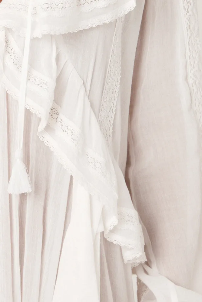 SPELL Fleur Lace Gown - White SzS