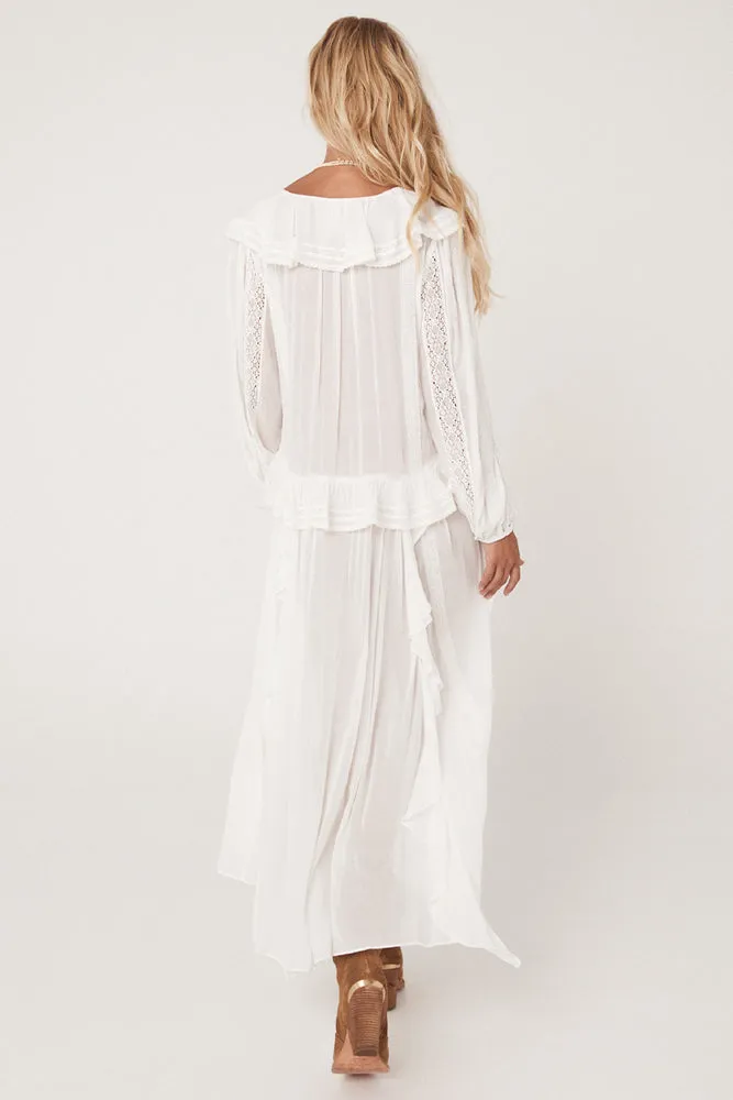SPELL Fleur Lace Gown - White SzS