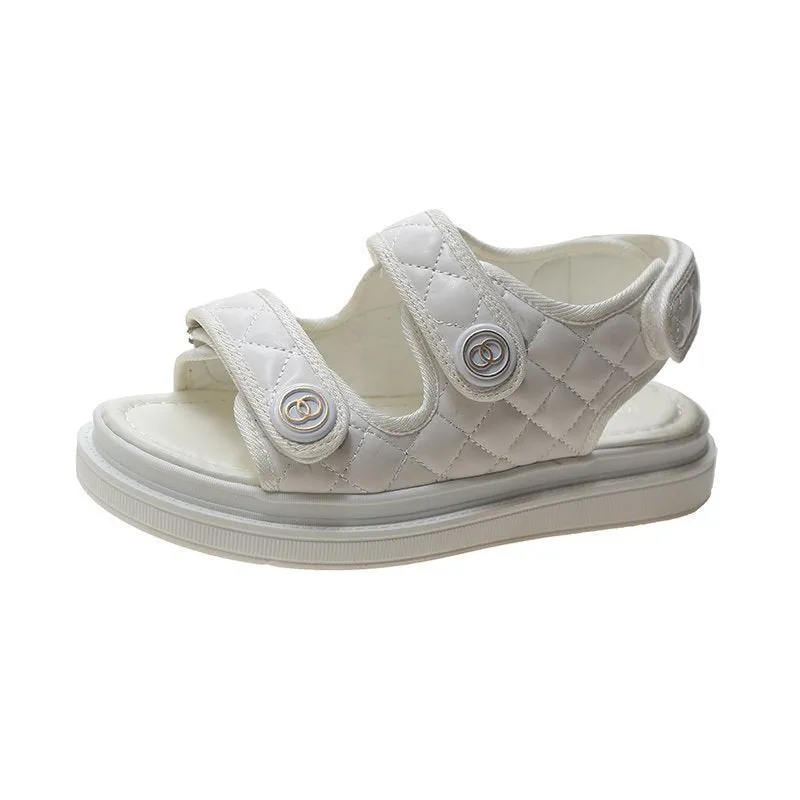 Sports Sandals Ins Sale Summer Student Female Sandals Casual Shoes Designer Sandals Thick Flat Sandals