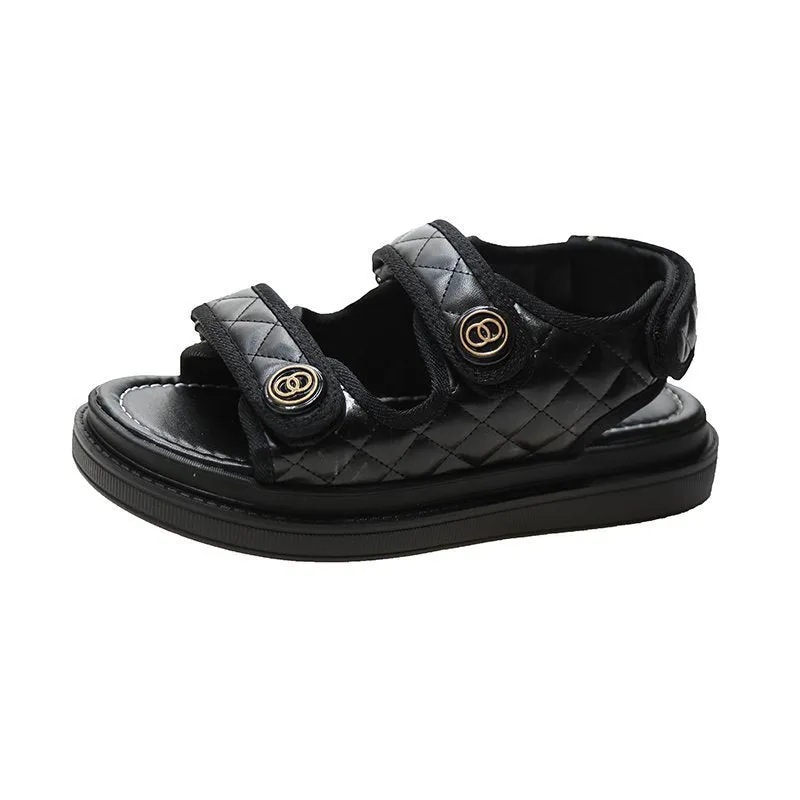 Sports Sandals Ins Sale Summer Student Female Sandals Casual Shoes Designer Sandals Thick Flat Sandals