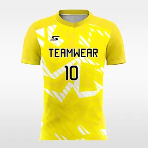 Sprouting-Yellow-Customized Men's Sublimated Soccer Jersey