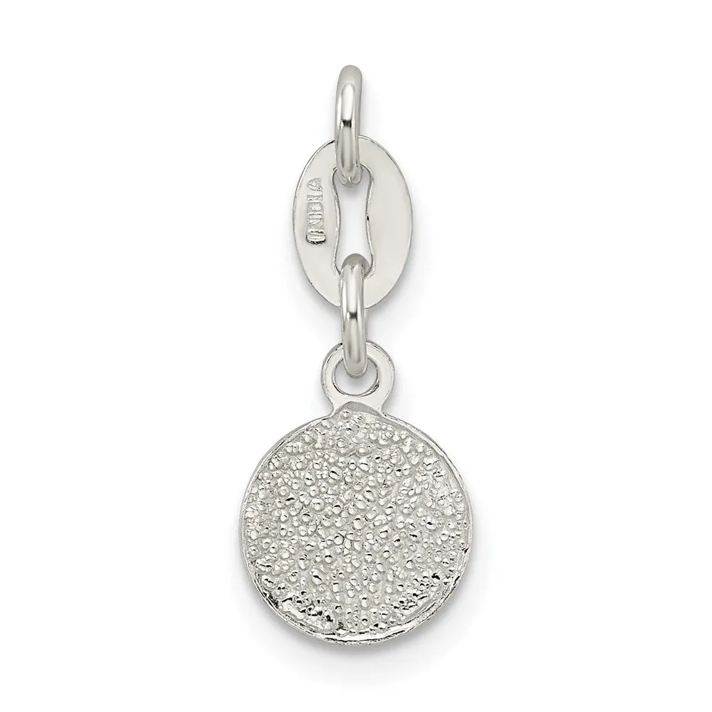 Sterling Silver Enameled Soccer Ball Charm