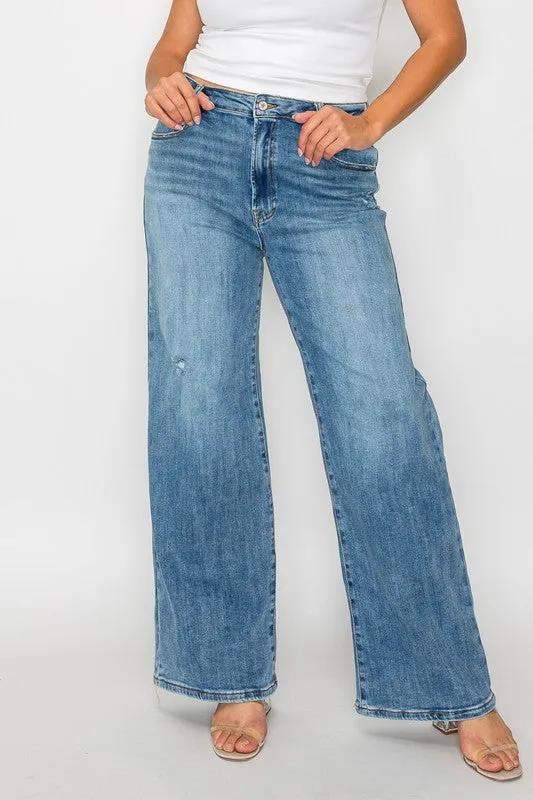The Foxy Flair High Rise Wide Leg Jeans