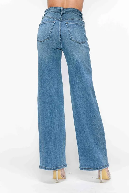 The Foxy Flair High Rise Wide Leg Jeans