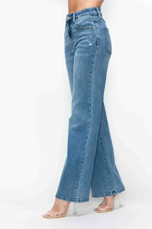 The Foxy Flair High Rise Wide Leg Jeans