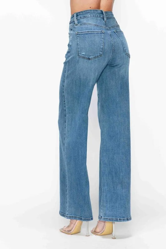 The Foxy Flair High Rise Wide Leg Jeans