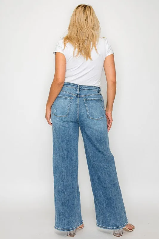 The Foxy Flair High Rise Wide Leg Jeans