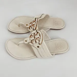Tory Burch Off White Sandals - Size 10