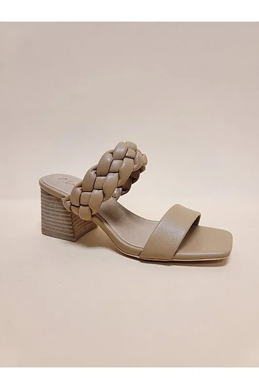 Two-Toned Braided Sandal
