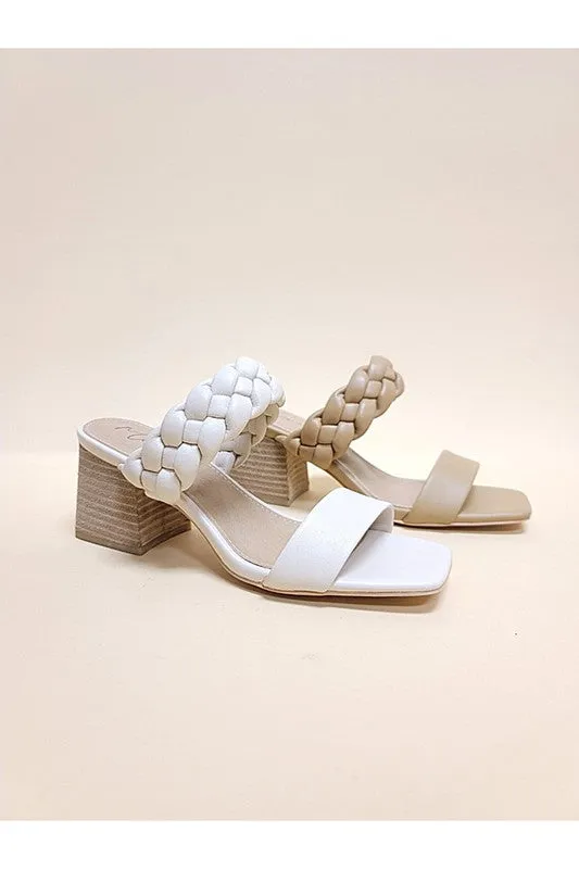 Two-Toned Braided Sandal