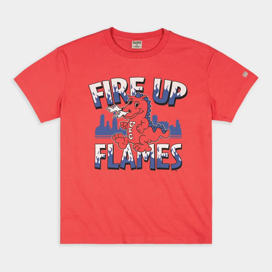 UIC Sparky D. Dragon "Fire Up Flames" Vintage Heavyweight Tee