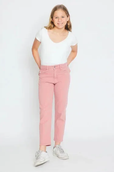 Unique Ultra High Rise Straight Kid Girls Jeans
