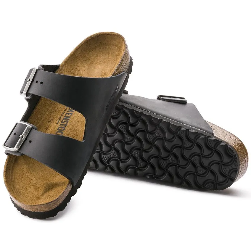 UNISEX BIRKENSTOCK ARIZONA OILED LEATHER | BLACK
