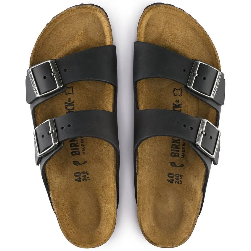 UNISEX BIRKENSTOCK ARIZONA OILED LEATHER | BLACK