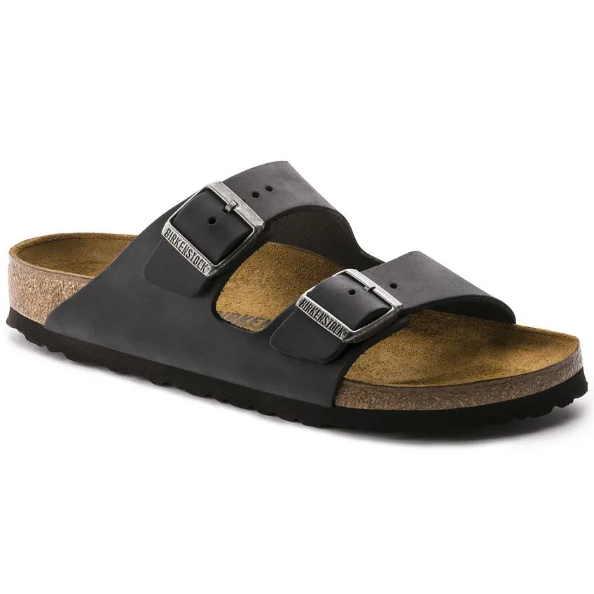 UNISEX BIRKENSTOCK ARIZONA OILED LEATHER | BLACK