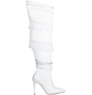 VELLOSSA WHITE OVER-THE-KNEE BOOTS