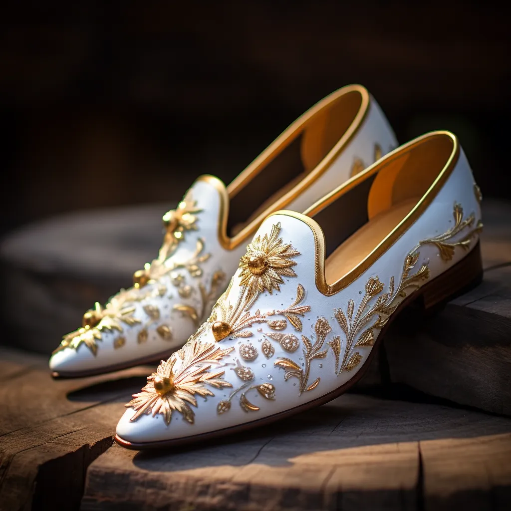 White Velvet Hand Work Zardozi Peshawari Loafers | Wedding Shoes for Groom | Shoes for Haldi Mehendi Sangeet - Wedding Essentials