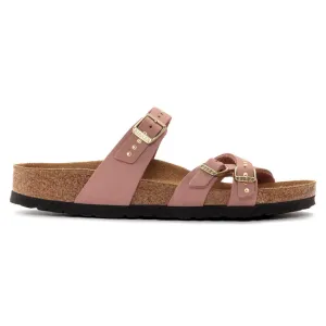 WOMEN'S BIRKENSTOCK FRANCA RIVETS SOFT FOOTBED SANDAL | OLD ROSE