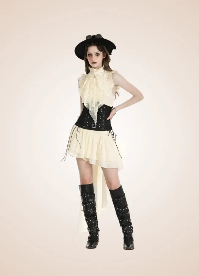 Women's Ruffle Steampunk Dress