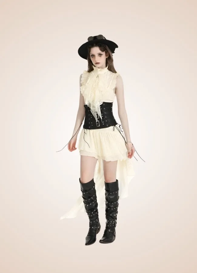 Women's Ruffle Steampunk Dress