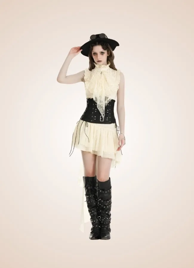 Women's Ruffle Steampunk Dress