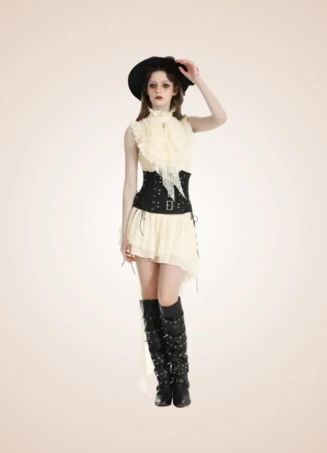 Women's Ruffle Steampunk Dress