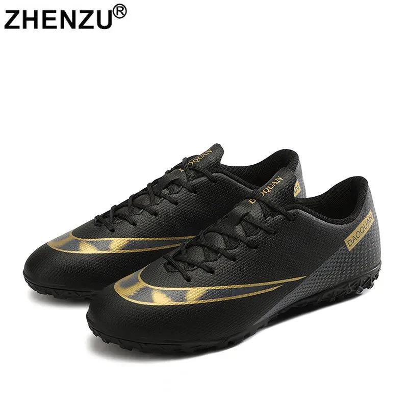 ZHENZU Size 32-47 Football Boots Kids Boys Soccer Shoes Outdoor AG/TF Ultralight Soccer Cleats Sneakers